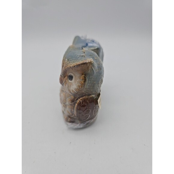 Set of Vintage Cute Owl Salt and Pepper Shakers 3" Tall Ceramic Earth Tones NEW - Picture 2 of 8